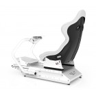Rseat S1 White Seat / White Frame Racing Simulator Cockpit